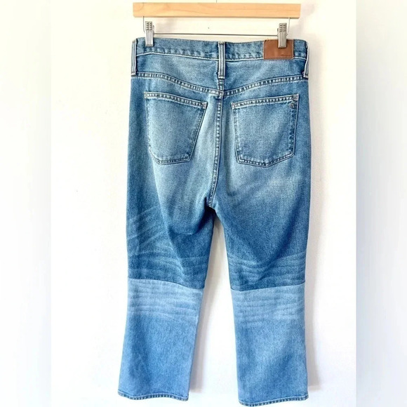 Madewell Retro Crop Bootcut 100% Cotton Two-Tone Jeans Size 27 - Picture 8 of 12